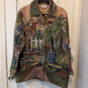 Michael Leu Vintage NWT Artistic Multicolor Blazer/Jacket.  Size 1X.